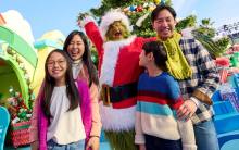 Family photo with The Grinch at Grinchmas