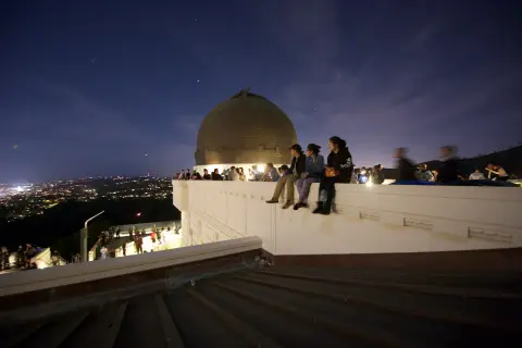 Hanging out at the Griffith Observatory at night