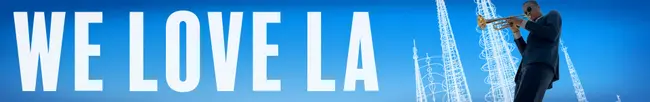 We Love LA Banner Watts Towers Mobile