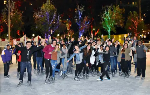Silent Skate Party at Pershing Square Holiday Ice Rink