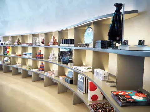 Wall display in The Shop at The Broad