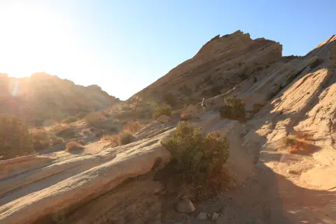 Hiker at Vasquez Rocks Natural Area